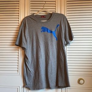 Puma Gray Blue Short Sleeve Shirt